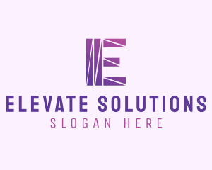 Modern Purple Letter E logo design