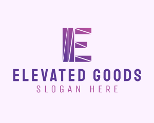 Modern Purple Letter E logo design