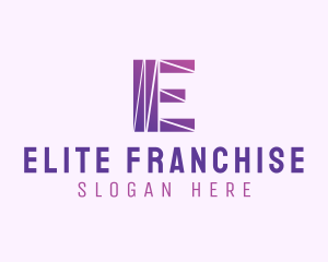 Modern Purple Letter E logo design