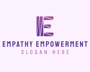 Modern Purple Letter E logo design