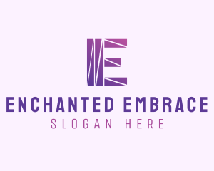 Modern Purple Letter E logo design