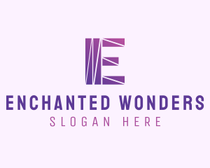 Modern Purple Letter E logo design