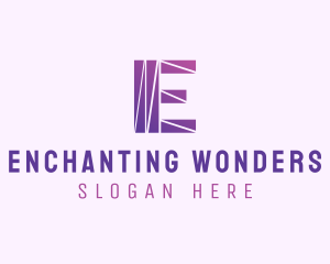 Modern Purple Letter E logo design