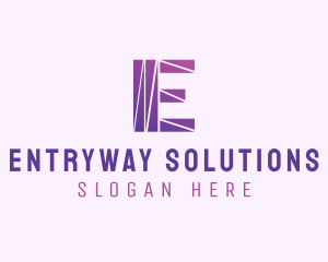 Modern Purple Letter E logo design