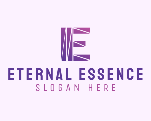 Modern Purple Letter E logo design