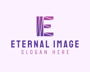 Modern Purple Letter E logo design