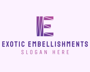 Modern Purple Letter E logo design