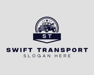 Tow Truck Transport Vehicle logo design