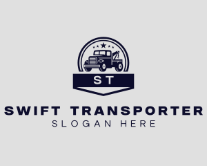 Tow Truck Transport Vehicle logo design