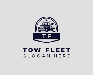 Tow Truck Transport Vehicle logo design