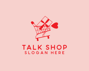 Valentine Shopping Cart logo design