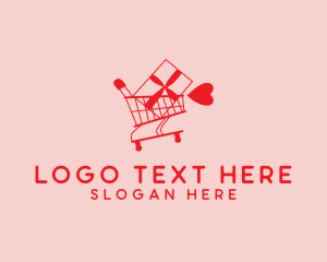 Valentine - Valentine Shopping Cart logo design