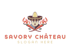 Spicy Mexican Chili logo design