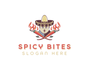 Spicy Mexican Chili logo design