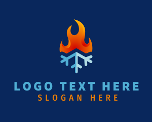 Gradient Flame Snowflake  logo