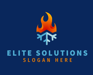 Gradient Flame Snowflake  logo