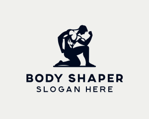 Bodybuilder Fitness Trainer logo design