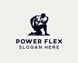 Bodybuilder Fitness Trainer logo design