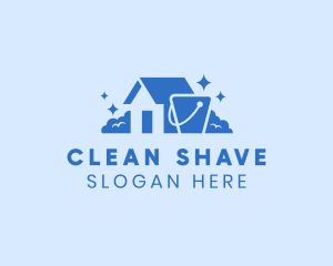 Clean House Bucket Sparkle logo design