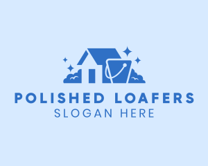 Clean House Bucket Sparkle logo design