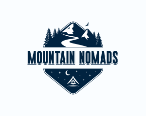 Travel Mountain Hiking logo design