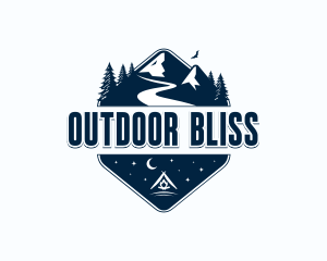 Travel Mountain Hiking logo design