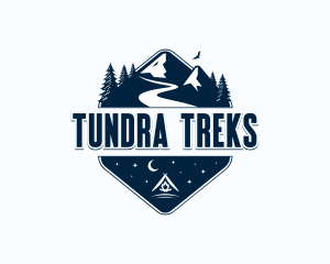 Travel Mountain Hiking logo design