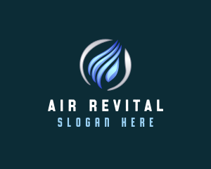 HVAC Air Cooling logo design