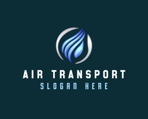 HVAC Air Cooling logo design