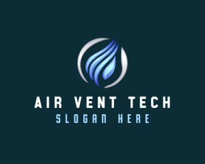 HVAC Air Cooling logo design