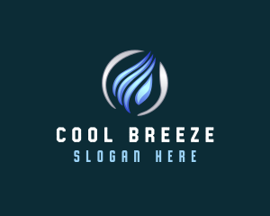 HVAC Air Cooling logo design