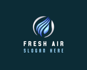 HVAC Air Cooling logo design