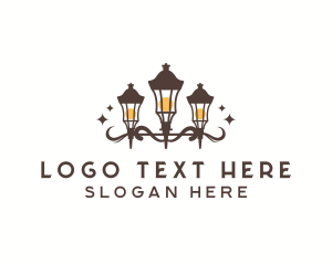 Light - Lantern Lamp Light logo design