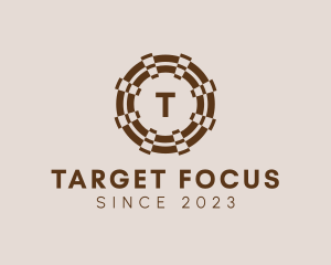 Geometric Target Circle logo design