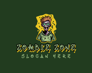 Tongue Out Zombie logo design