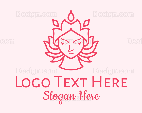 Flower Lady Beauty Logo