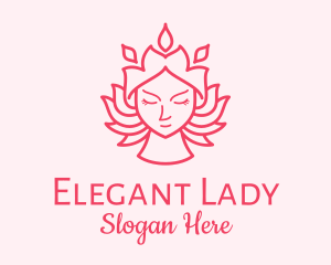 Flower Lady Beauty logo design