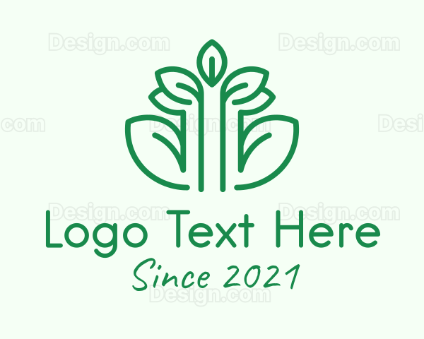 Minimalist Tree Plant Logo