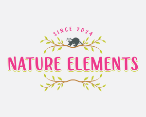 Raccoon Nature Wildlife logo design