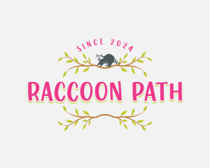 Raccoon Nature Wildlife logo design