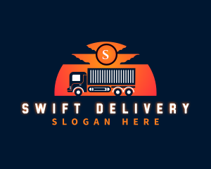 Truck Delivery Logistics logo design