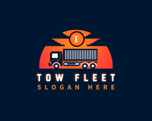 Truck Delivery Logistics logo design