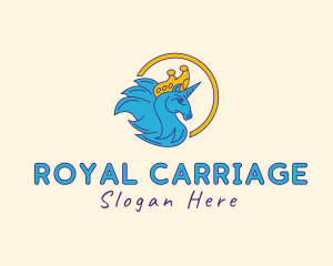 Royal Unicorn Crown logo design