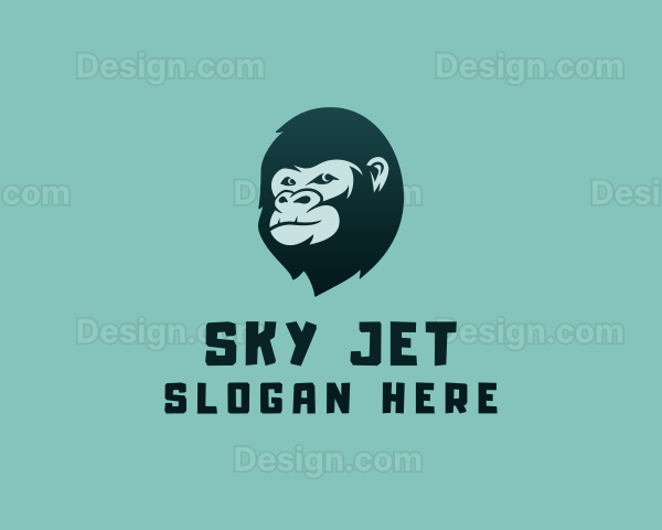 Gorilla Character Head Logo