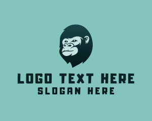 Gorilla Character Head logo design