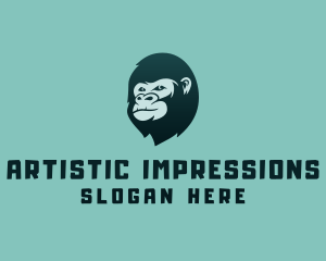 Gorilla Character Head logo design