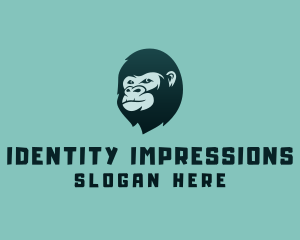 Gorilla Character Head logo