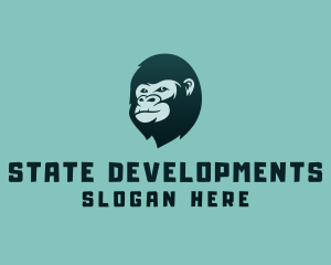 Gorilla Character Head logo design