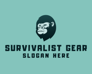 Gorilla Character Head logo design