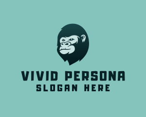 Gorilla Character Head logo